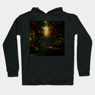 Awesome dark wolf in the night Hoodie